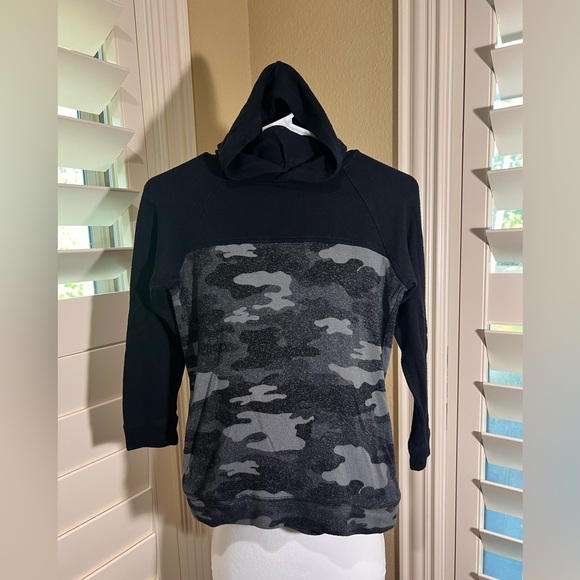 Kids' Black and Gray Camo Hoodie - Picture 1 of 5